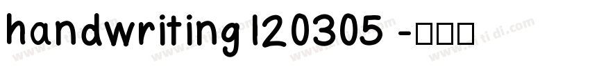 handwriting120305 字体转换